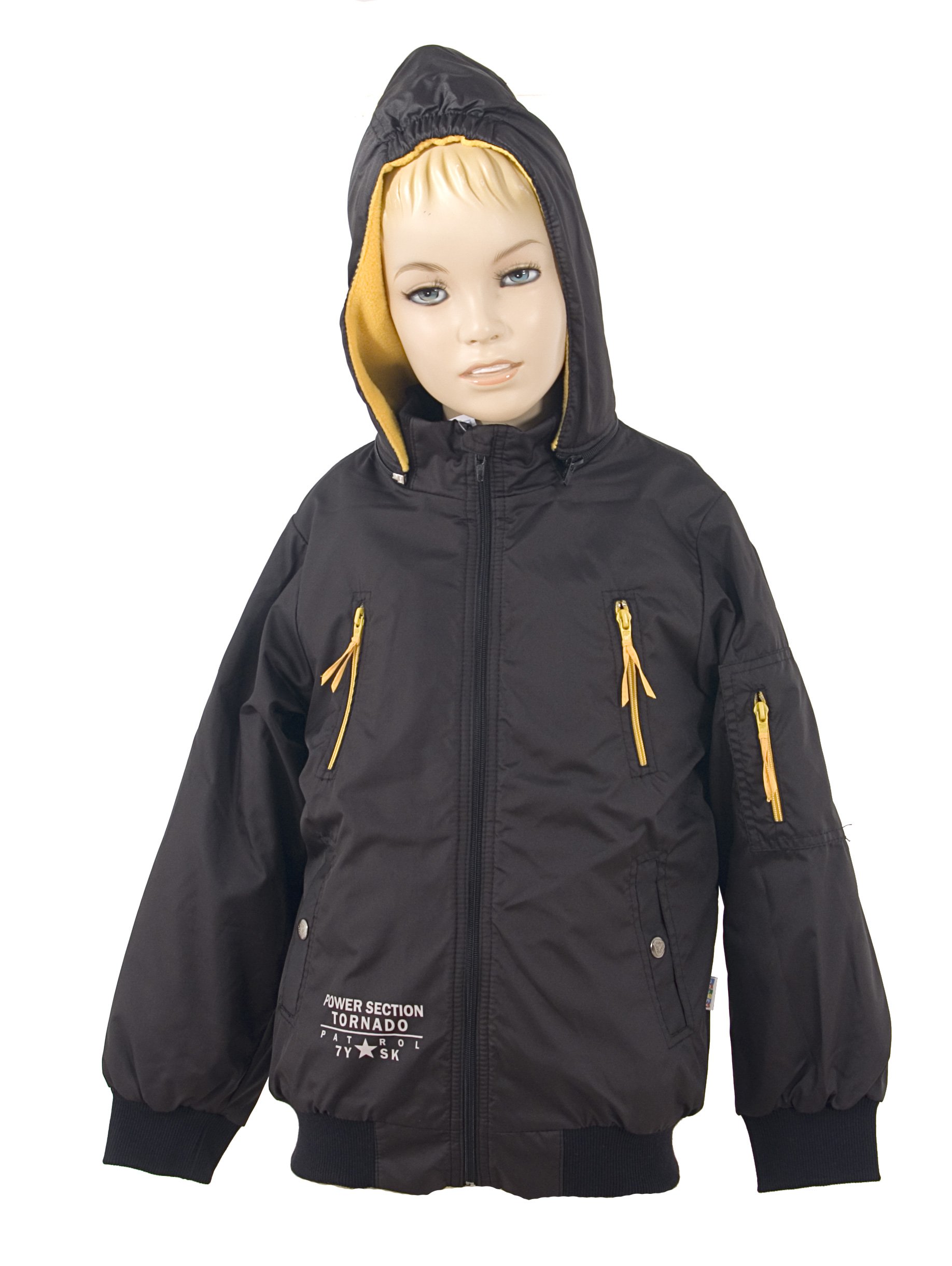 Zimní chlapecká bunda s kapucí podšitá fleece velikost 128-134 VÝPRODEJ
