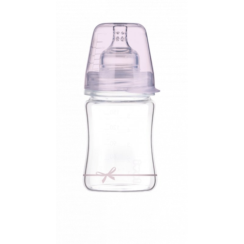Kojenecká lahev sklenìná 150ml BABY SHOWER holka