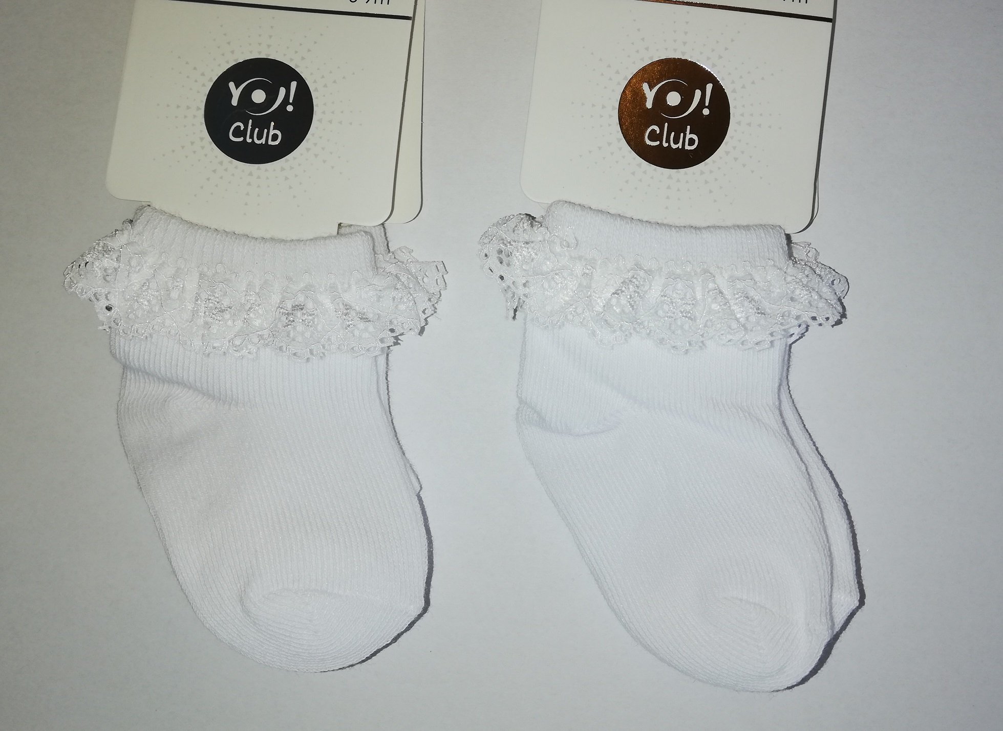 Ponožky kojenecké s volánem model 7 3-6m bílá