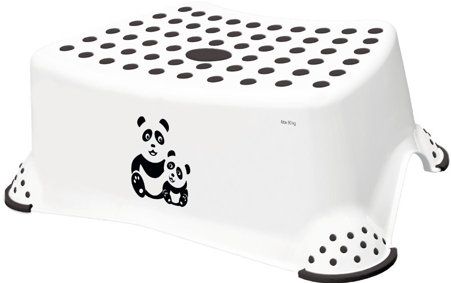 Protiskluzový stupínek stolièka protiskluzová Panda bílá