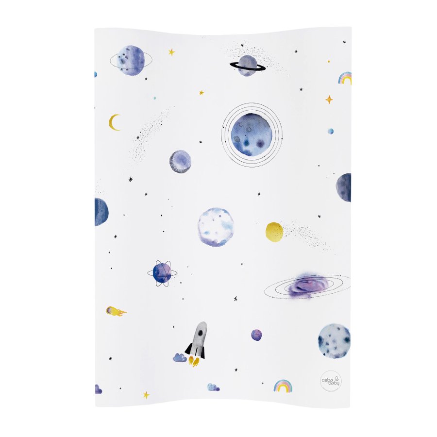 Pøebalovací podložka mìkká tvarovaná Cosy 50x70 cm World Universe bílá